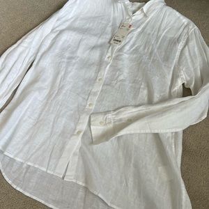 NWT white linen blouse